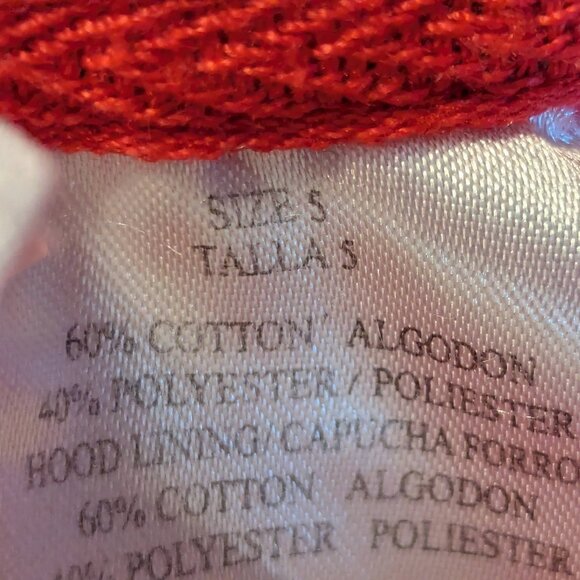 Disney Red Minnie Mouse Zip Front Jacket with Hood Ears Size 5 - Picture 8 of 9